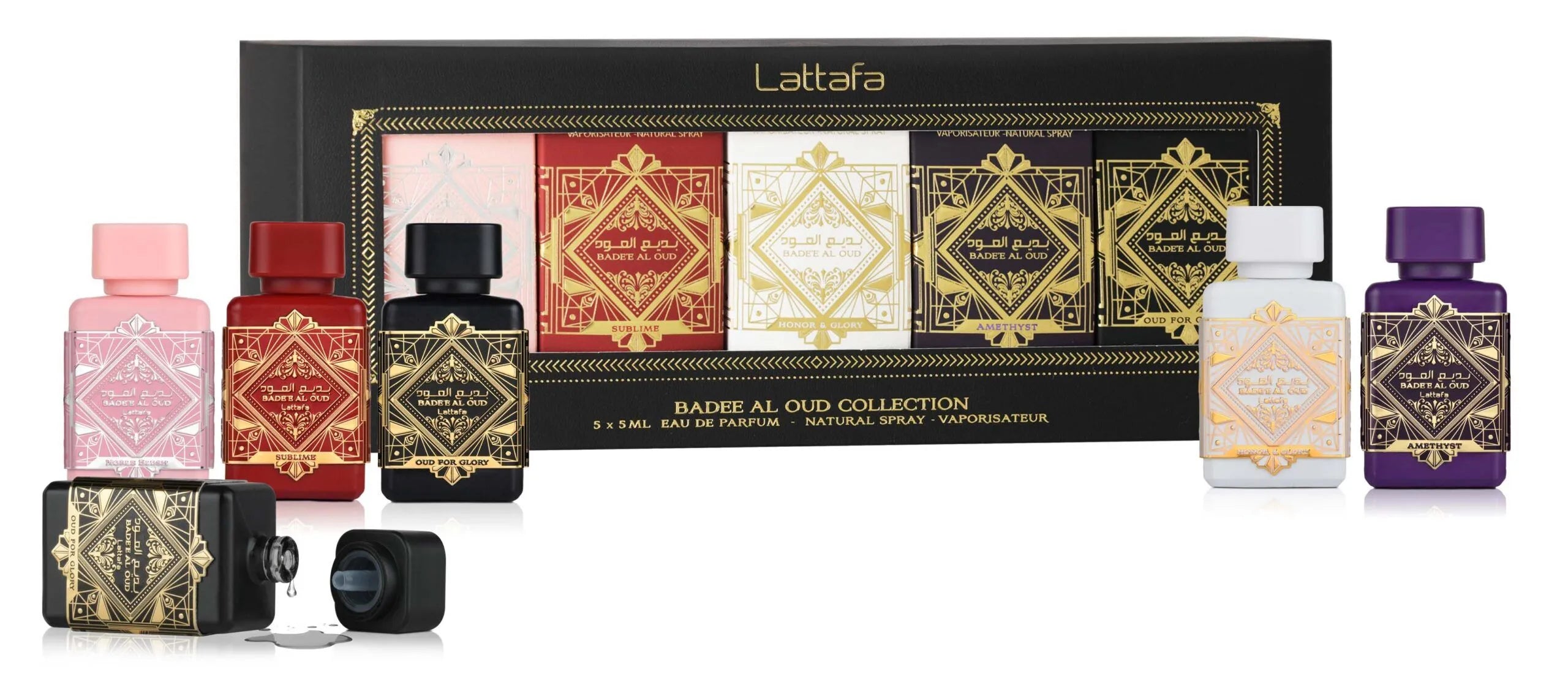 Lattafa/Badee al Oud Mini Collection 25 ml 5pcs Gift Perfume Drops